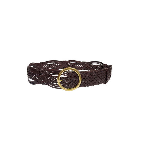 12th Tribe Hazel Brown Braided Belt Size M/LM/L - Picture 2 of 3